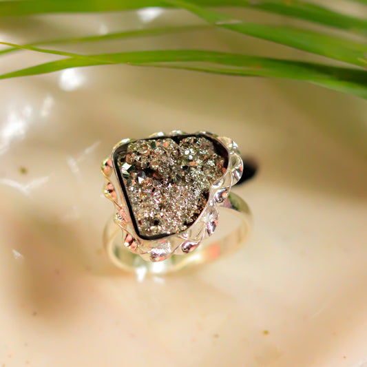Real Pyrite Ring