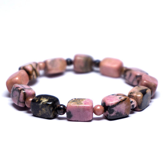 Rhodonite Crystal Fancy Bracelet