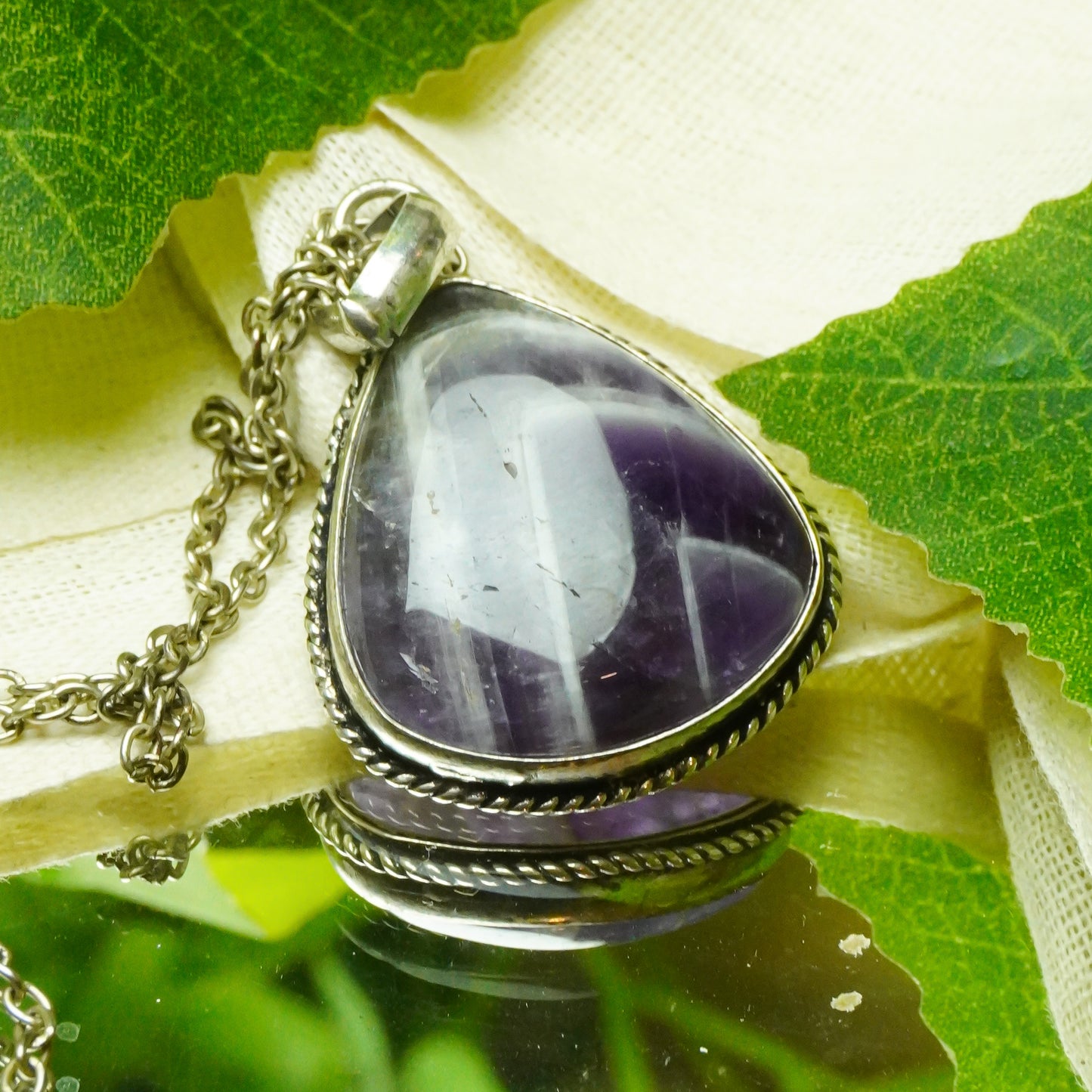 Real Amethyst Crystal Fancy Pendant