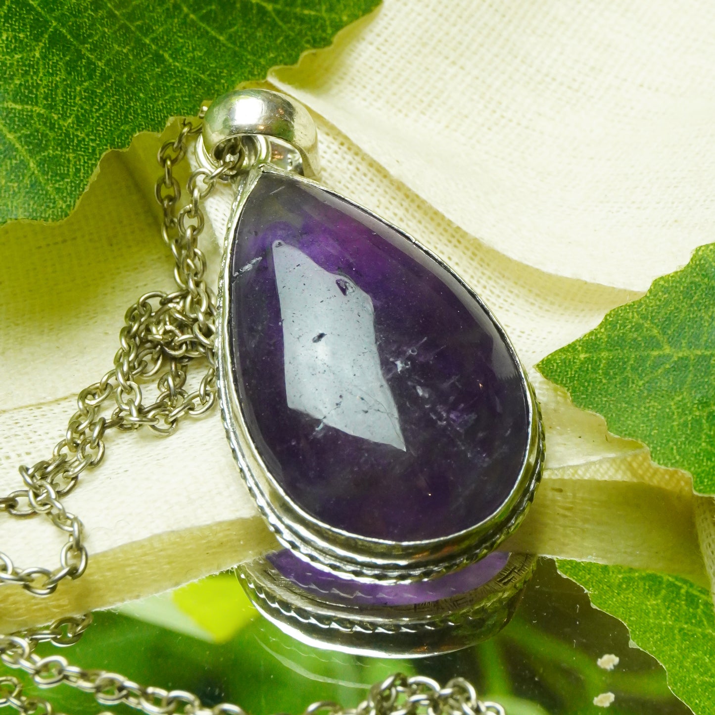 Real Amethyst Crystal Fancy Pendant