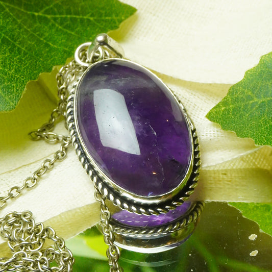 Real Amethyst Crystal Fancy Pendant