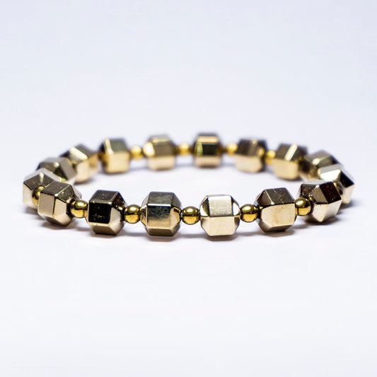 Golden Hematite Crystal Fancy Bracelet