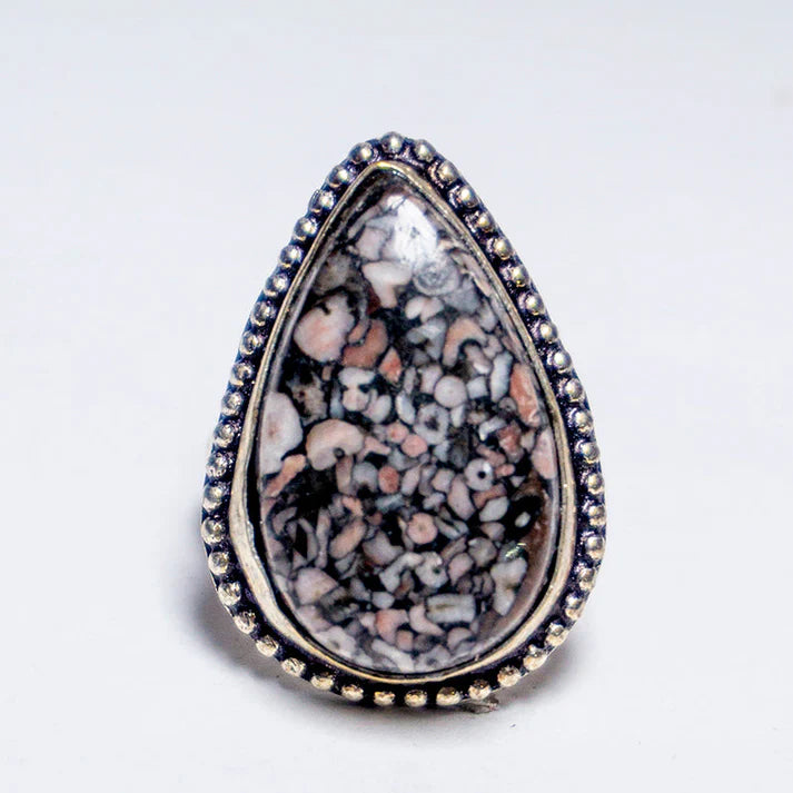 Leopard Skin Jasper Crystal Ring
