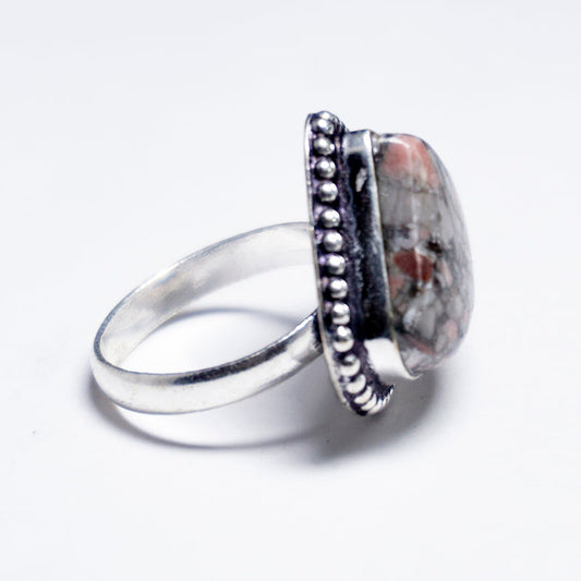 Leopard Skin Jasper Crystal Ring