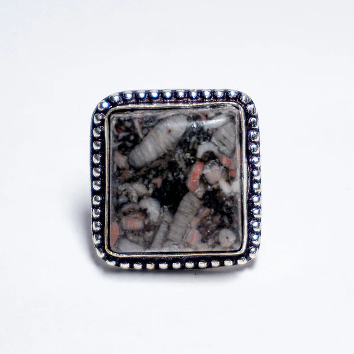 Leopard Skin Jasper Crystal Ring