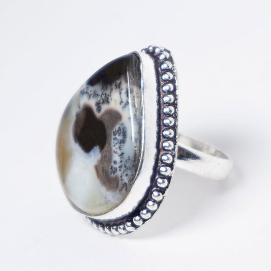 Dendritic Agate Crystal Ring