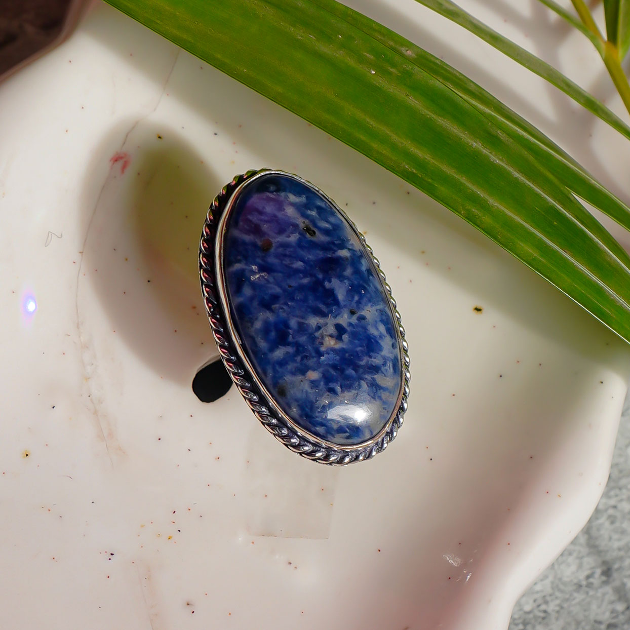 Sodalite Crystal Ring