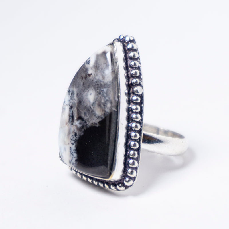 Dendritic Agate Crystal Ring