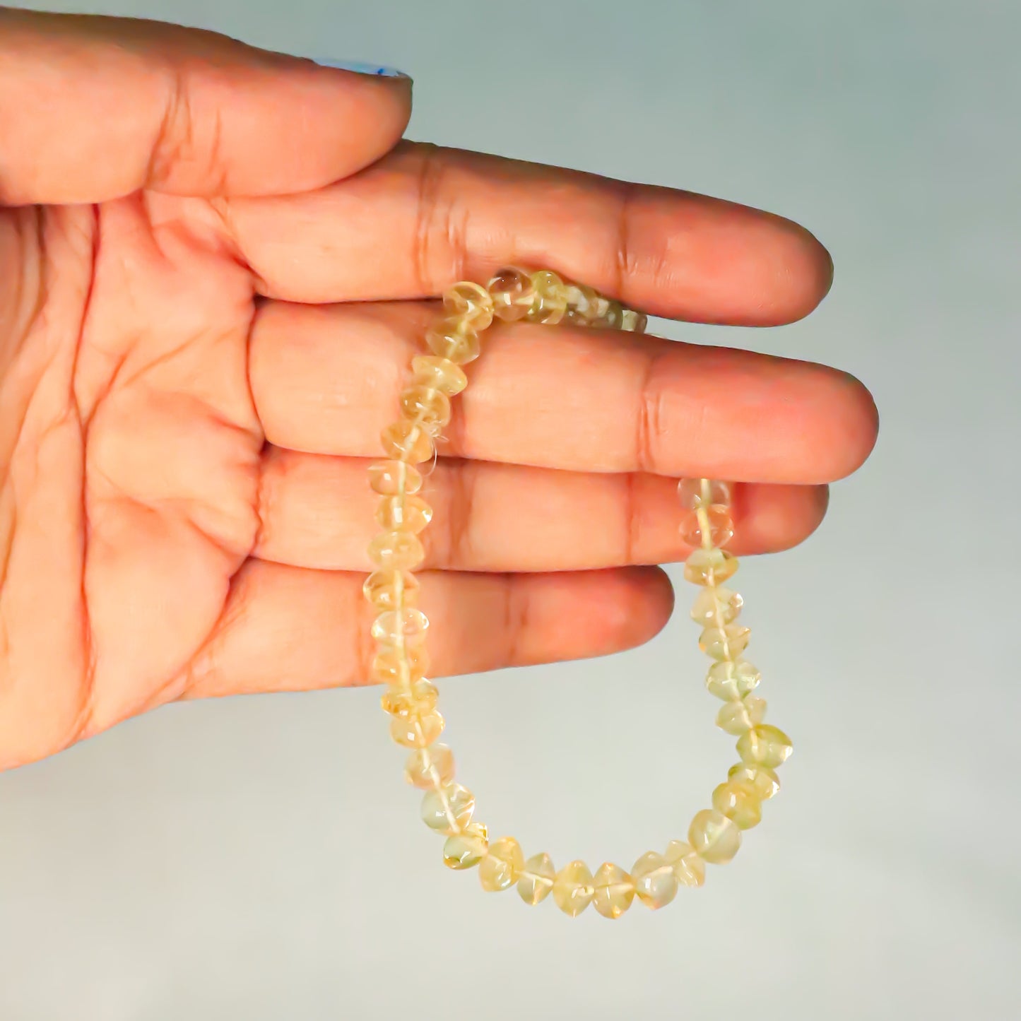 Real Citrine Rondelle Bracelet