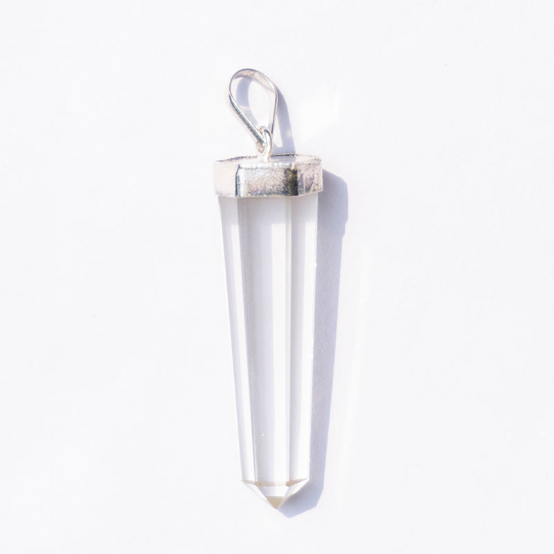 Clear Quartz Crystal Point Pendant
