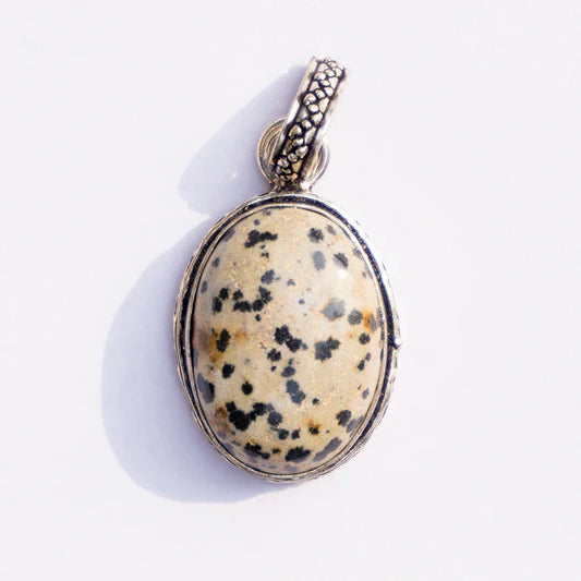 Dalmation Jasper Crystal Pendant