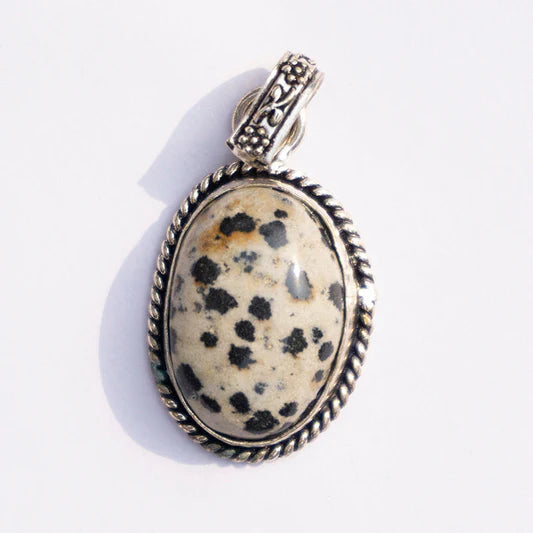 Dalmation Jasper Crystal Pendant