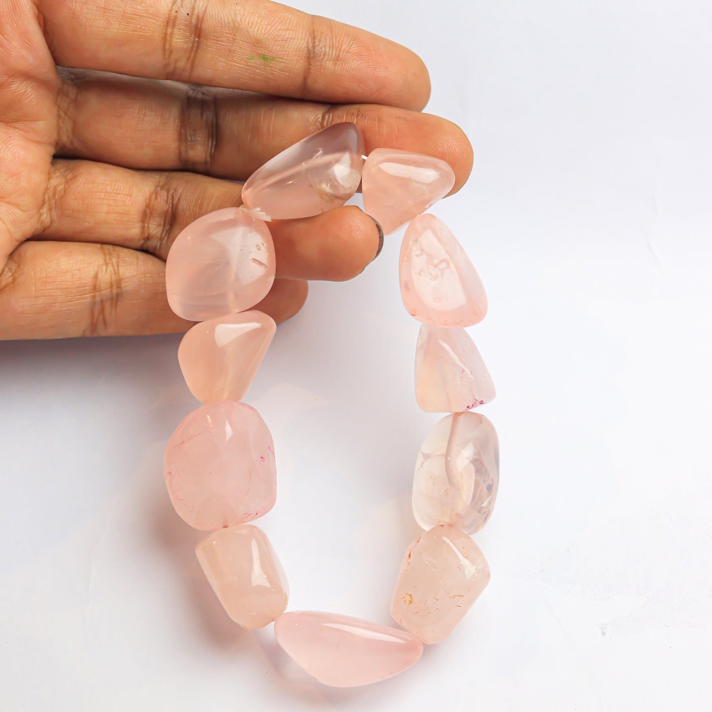 Rose Quartz Crystal Tumble Bracelet
