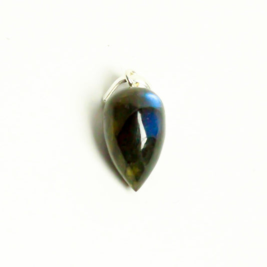 Labradorite Crystal Silver Pendant