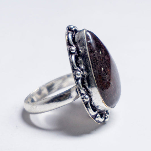 Black Onyx Crystal Ring