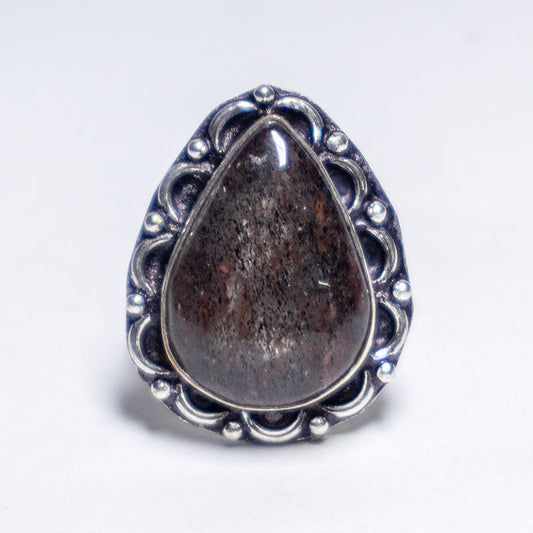 Black Onyx Crystal Ring