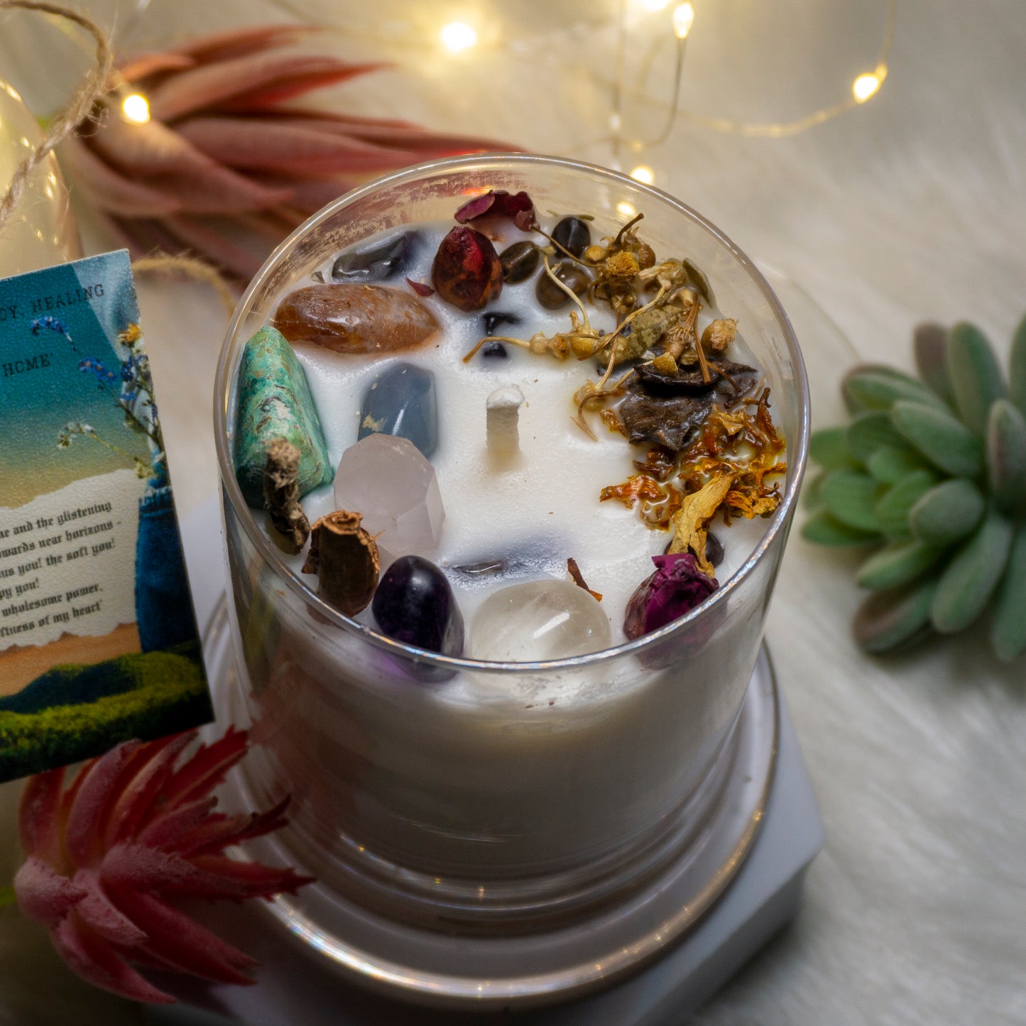 Garden Of Happiness , Angel Guidance , Manifestation Candle At Its Best Intention Candle/Altar Candle/Ritual Candle