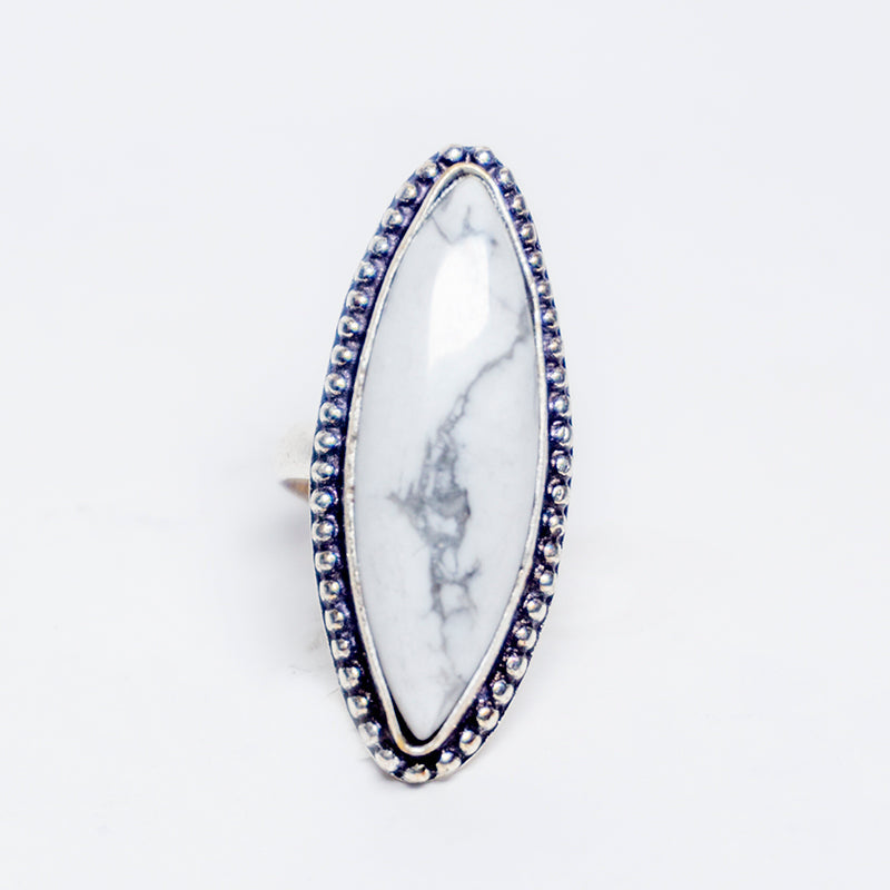 Howlite Crystal Ring