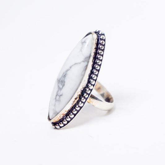 Howlite Crystal Ring
