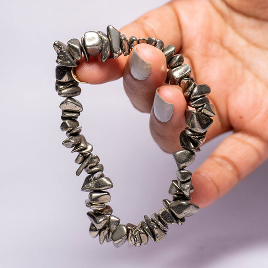 Pyrite Crystal Chip Bracelet