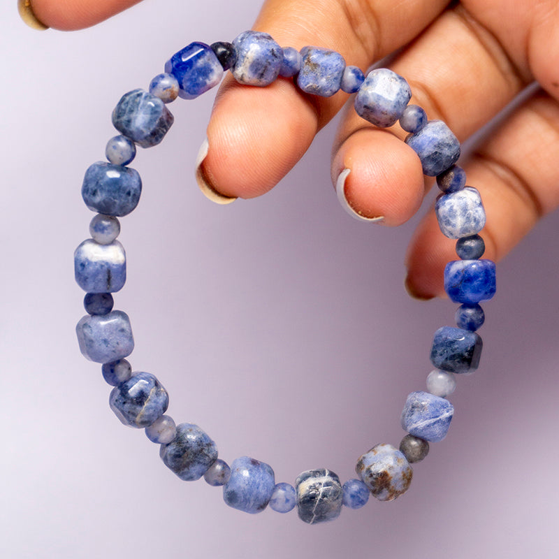 Sodalite Crystal Fancy Bracelet