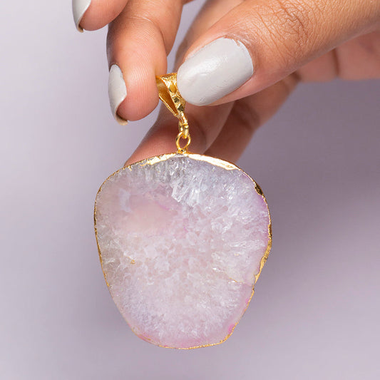 Agate Crystal Slice Pendant