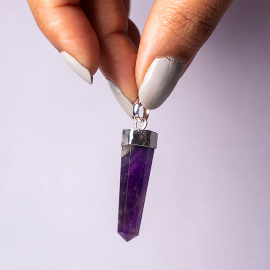 Amethyst Crystal Point Pendant