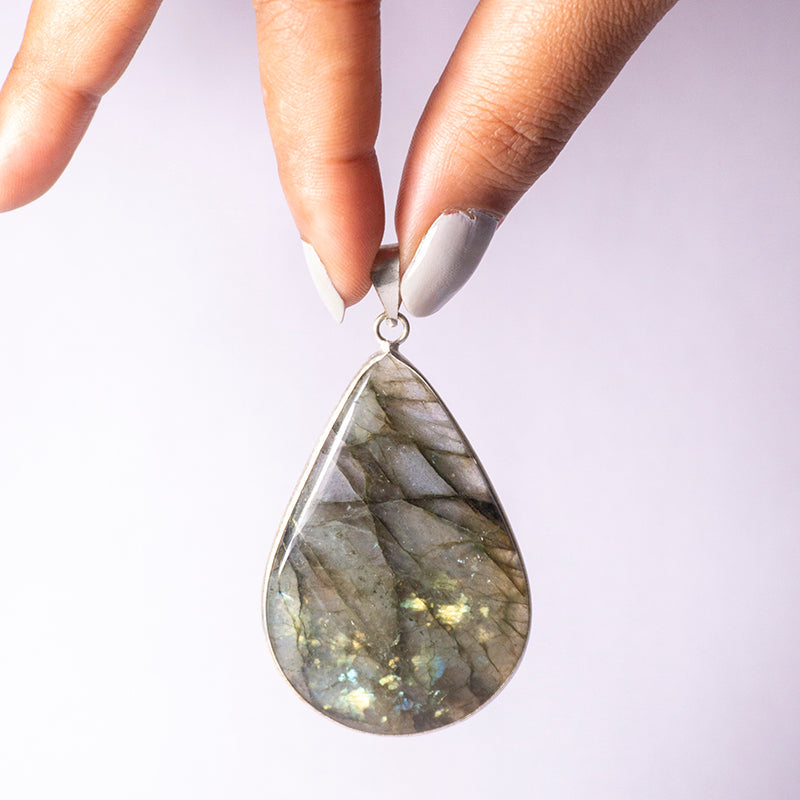 Labradorite Crystal Pendant