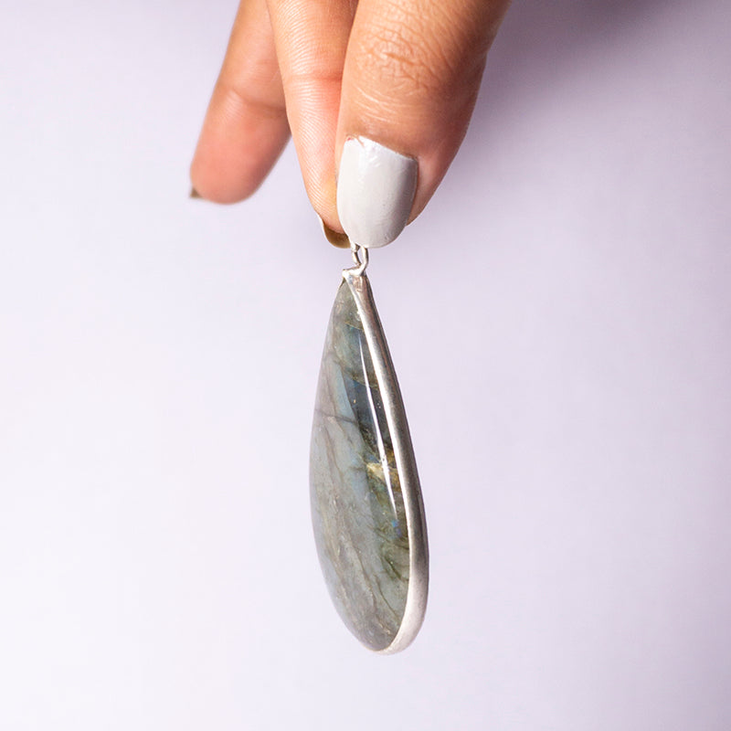 Labradorite Crystal Pendant