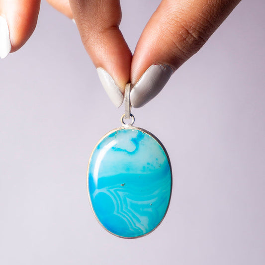 Nicolo Onyx Crystal Oval Pendant