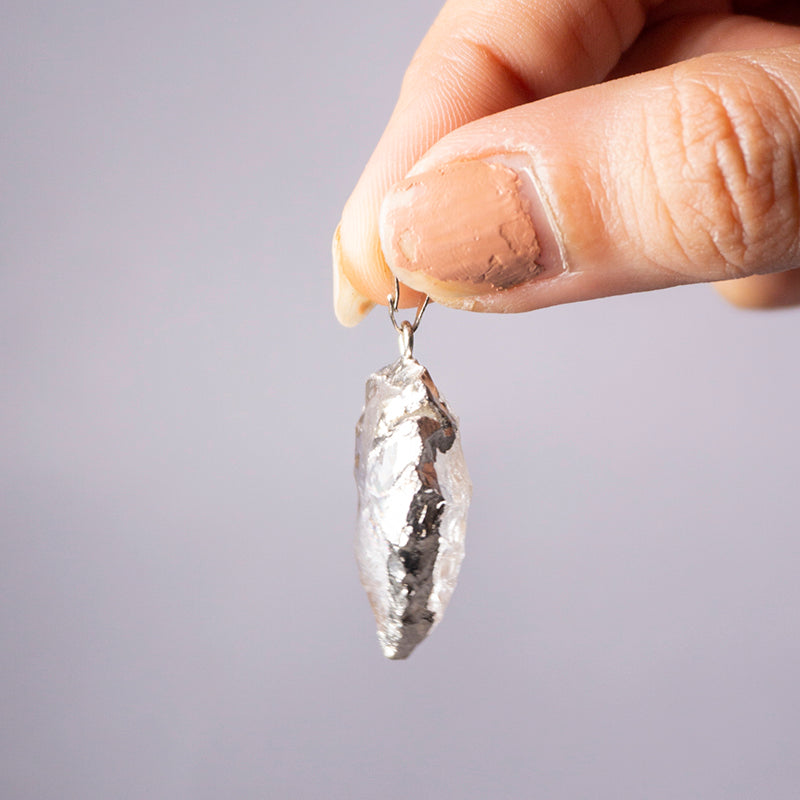 Clear Quartz Crystal Arrowhead Pendant