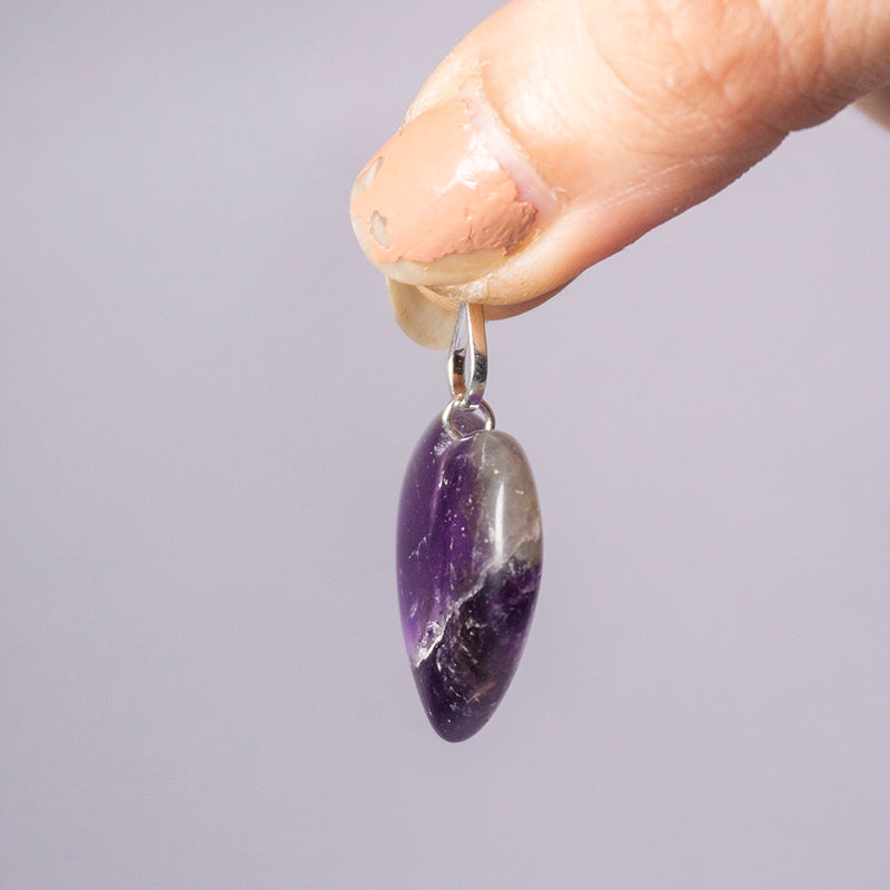 Amethyst Crystal Heart Pendant