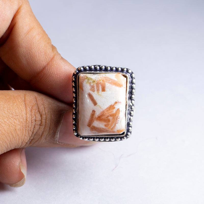Scolecite Crystal Ring