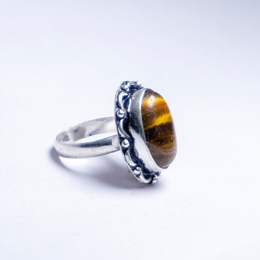 Tiger's Eye Crystal Ring