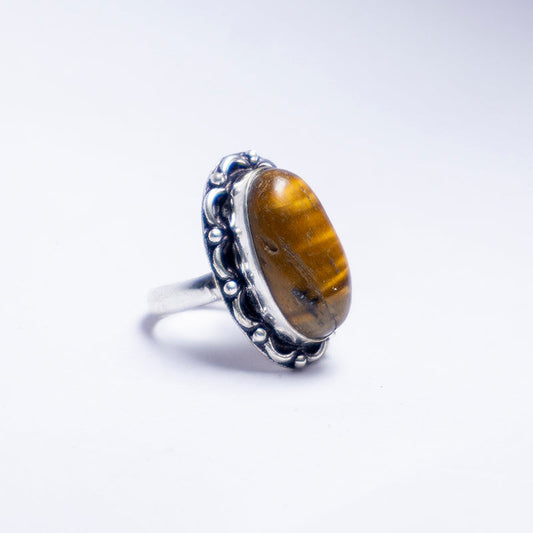 Tiger's Eye Crystal Ring