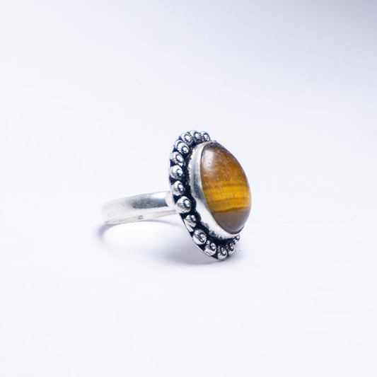 Tiger's Eye Crystal Ring