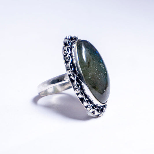 Labradorite Crystal Ring