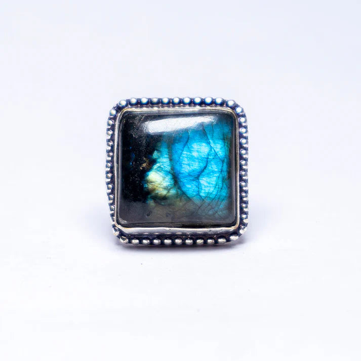 Labradorite Crystal Ring