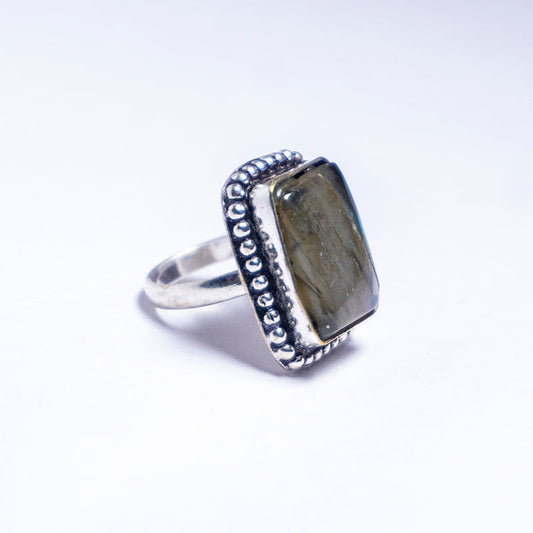 Labradorite Crystal Ring