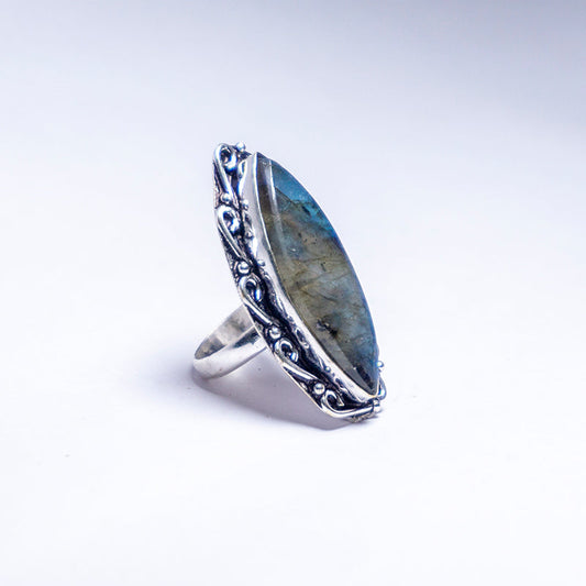 Labradorite Crystal Ring