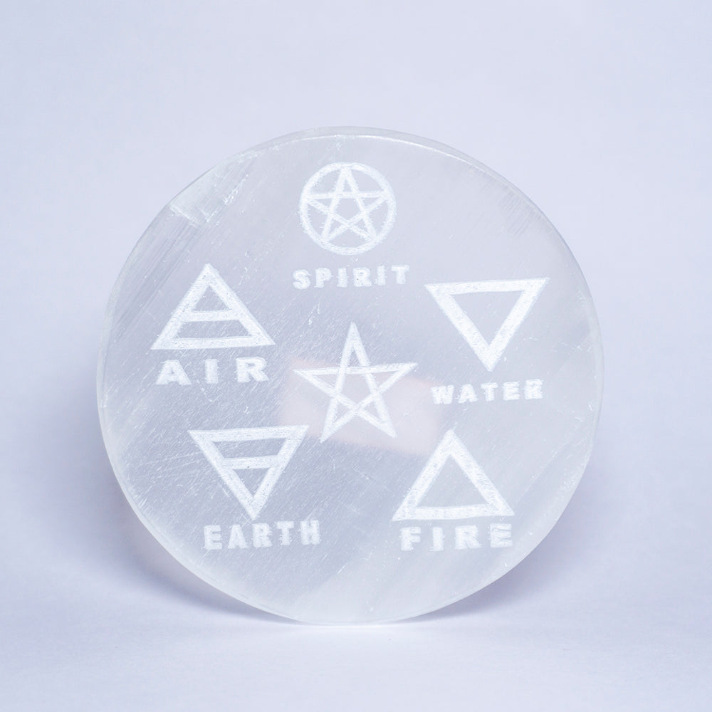 Six Element Selenite Crystal Slab Style 2