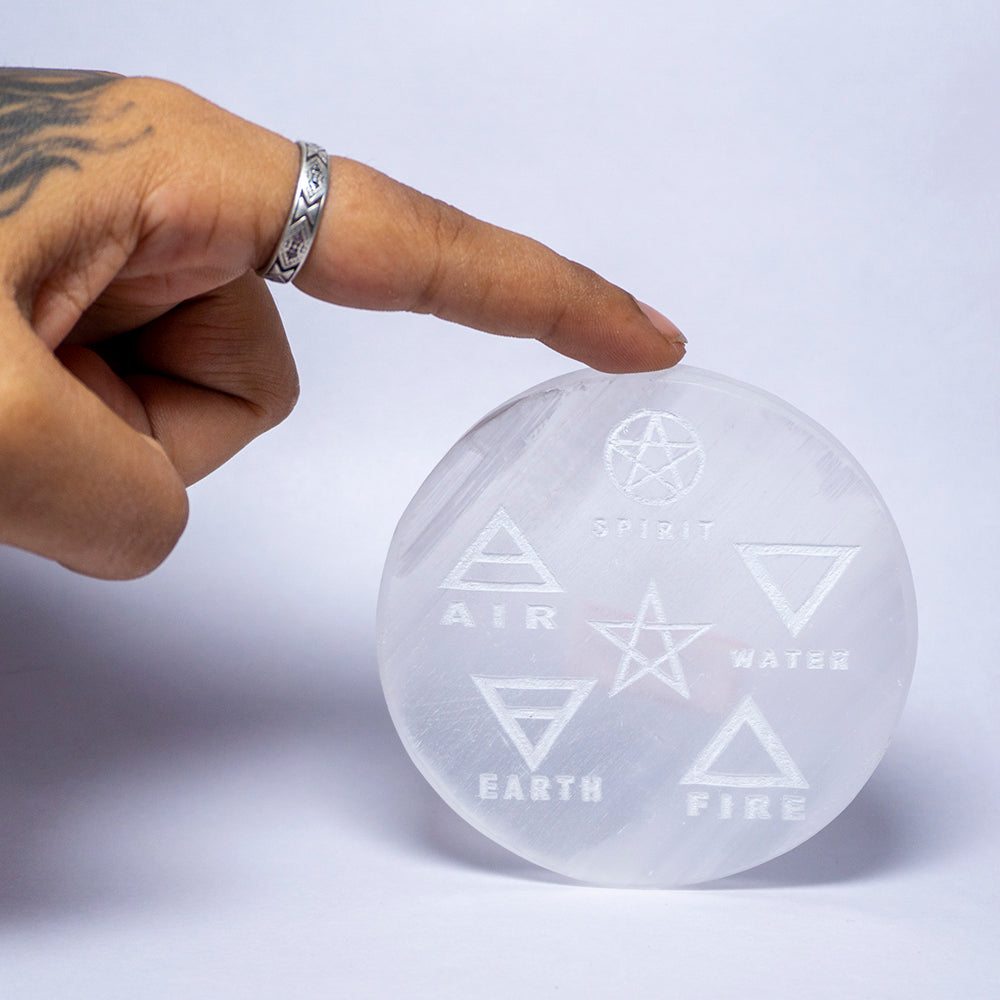 Six Element Selenite Crystal Slab Style 2