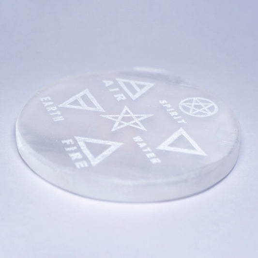 Six Element Selenite Crystal Slab Style 2