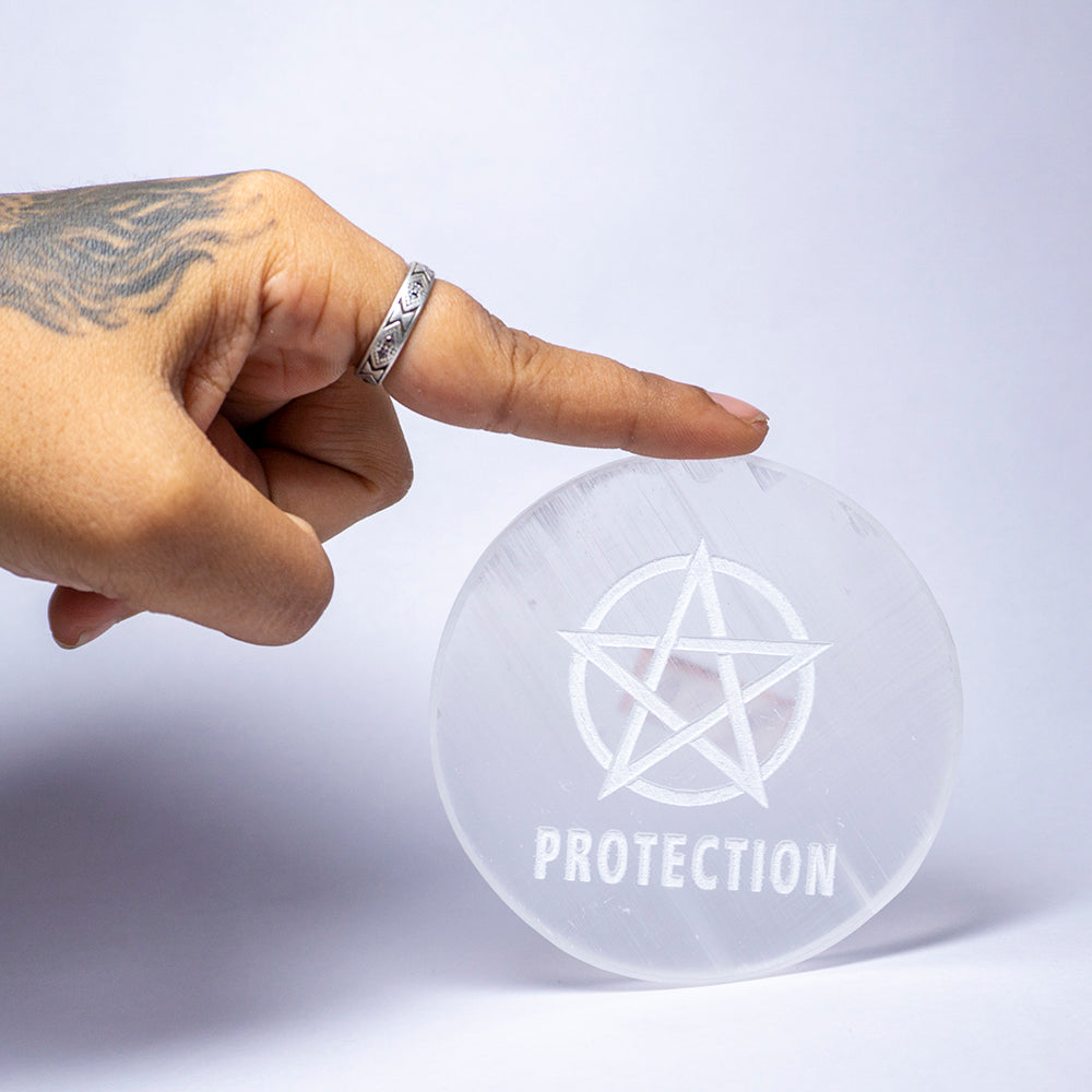 Protection Selenite Crystal Slab