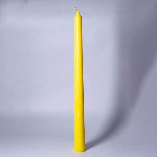 Pack of 3 - Long Simple Yellow Candle Daily Ritual Candle/Altar Candle