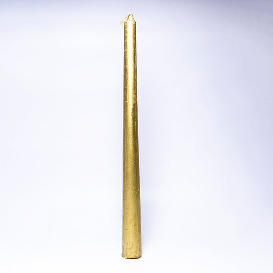 Pack of 3 - Long Simple Golden Candle Daily Ritual Candle/Altar Candle