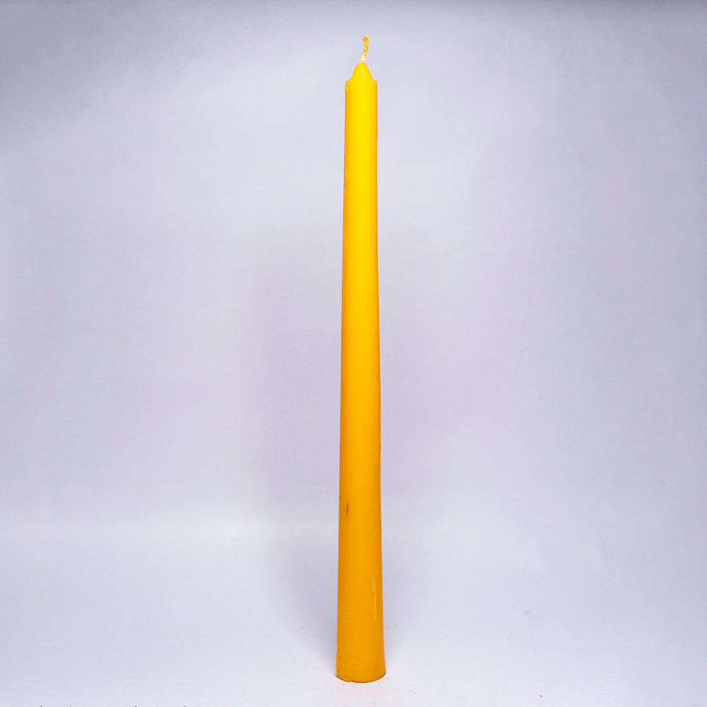 Pack of 3 - Long Simple Dark Yellow Candle Daily Ritual Candle/Altar Candle