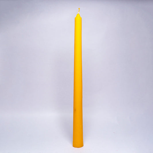 Pack of 3 - Long Simple Dark Yellow Candle Daily Ritual Candle/Altar Candle