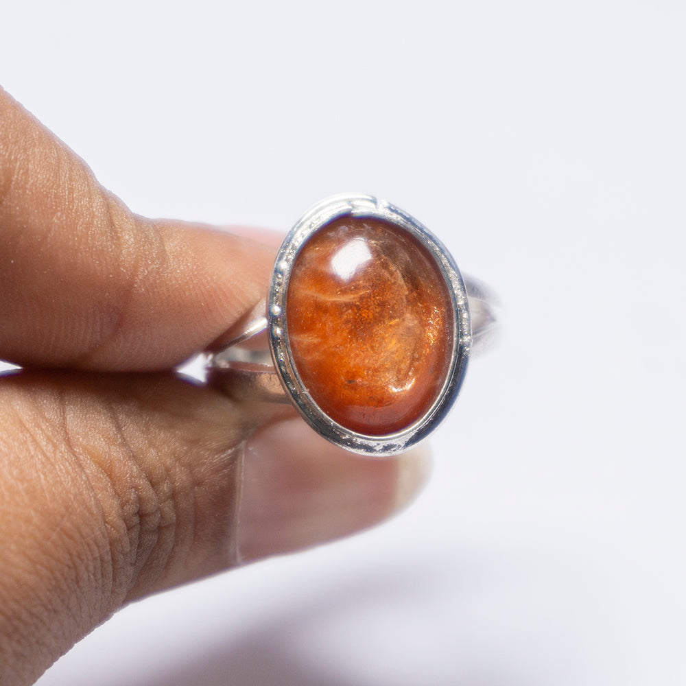 Sunstone Crystal Ring
