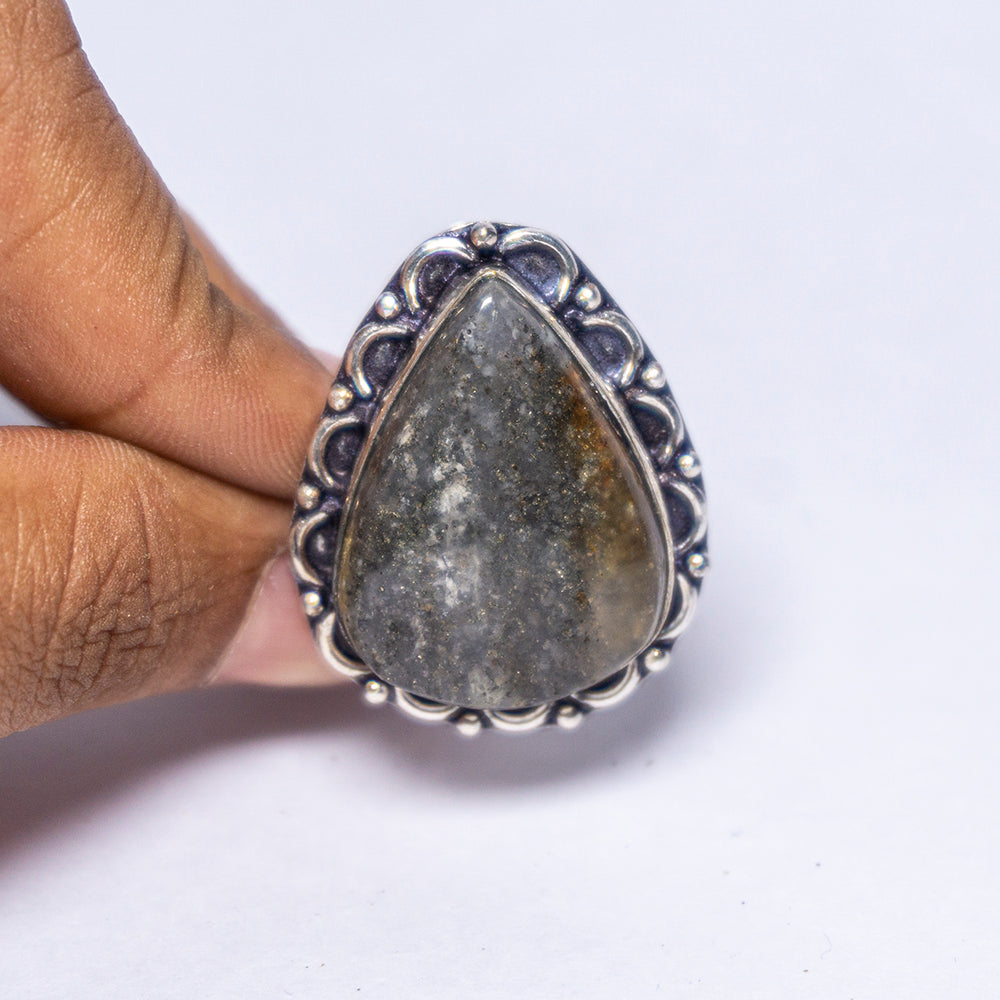Dendritic Agate Crystal Ring